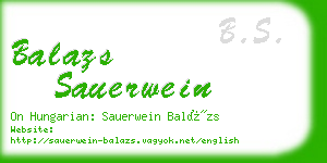 balazs sauerwein business card